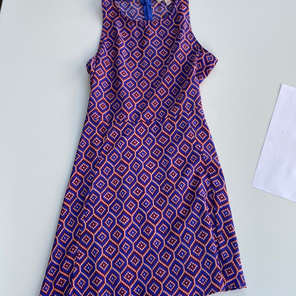 Blue/ brown dress